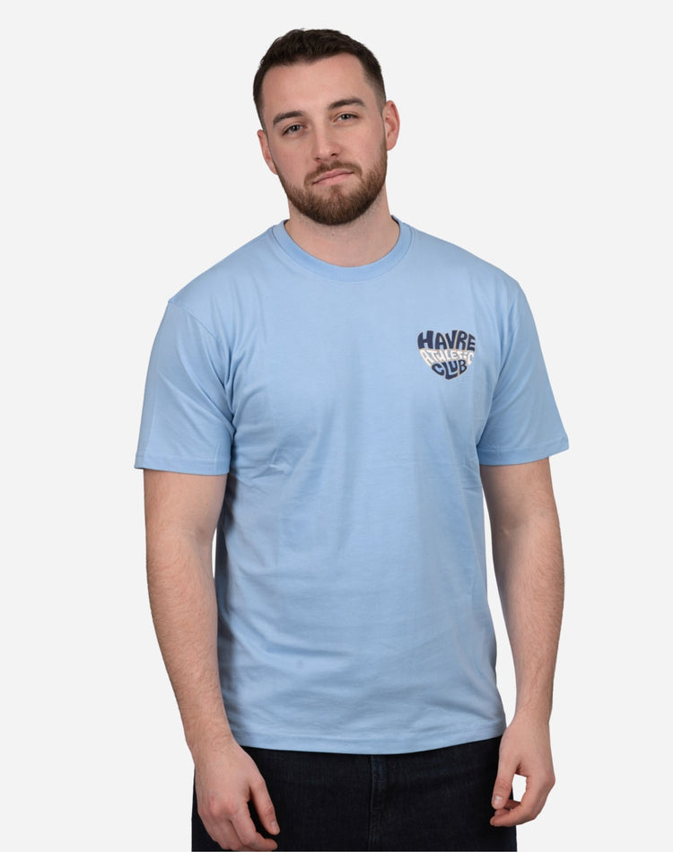 T-shirt Coeur - Ciel - face