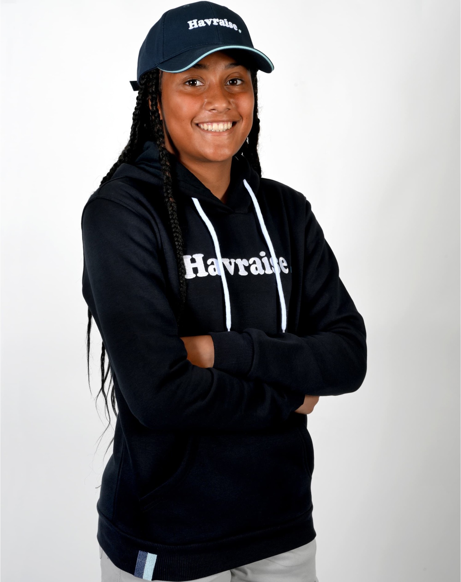 Hoodie Navy Havraise Enfant - casquette