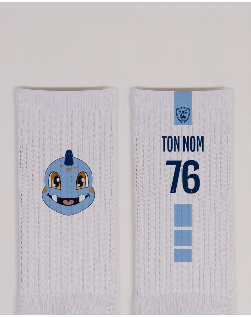 Chaussettes Personnalisables Mascotte Saly - Dos -Face