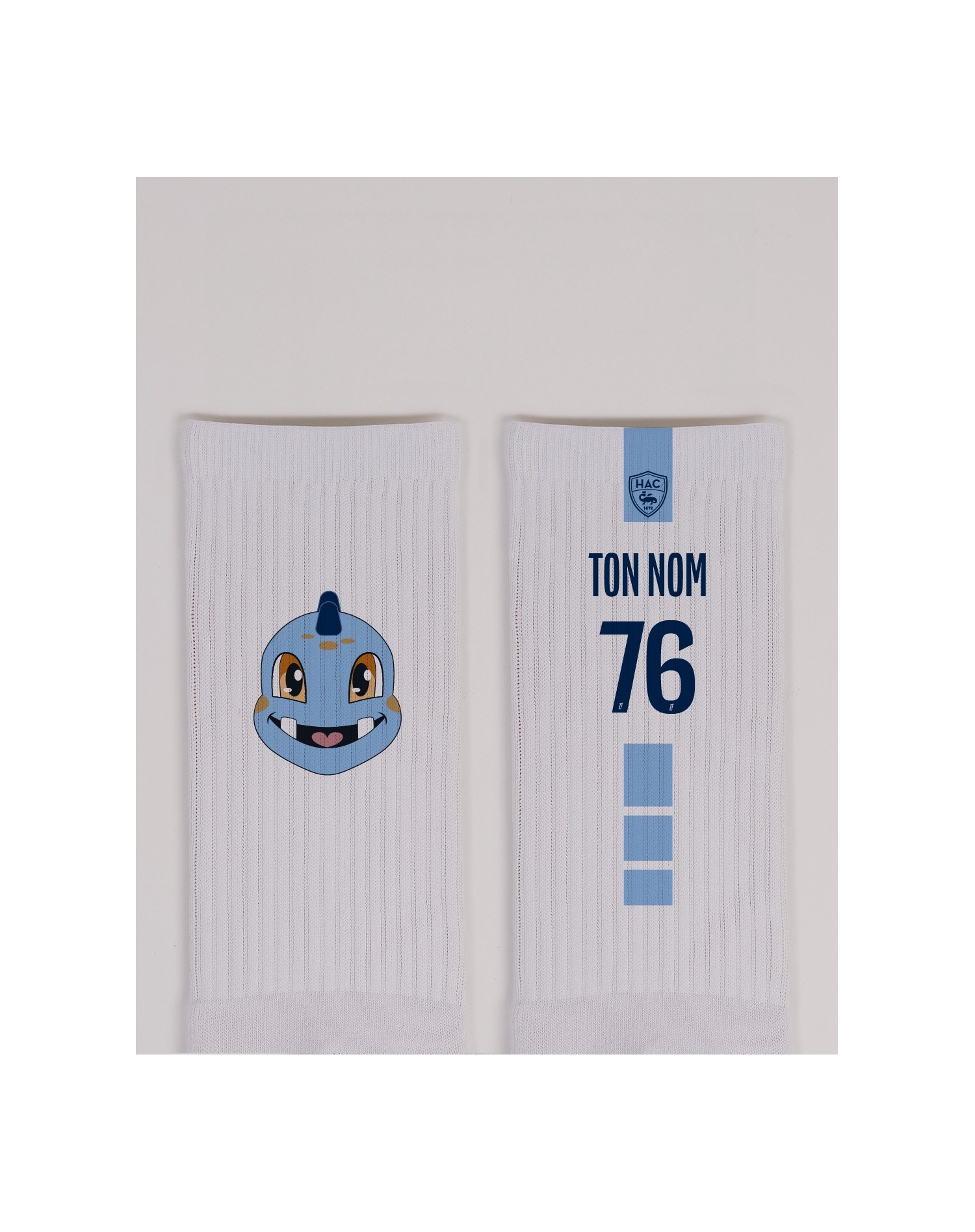 Chaussettes Personnalisables Mascotte Saly - Dos -Face