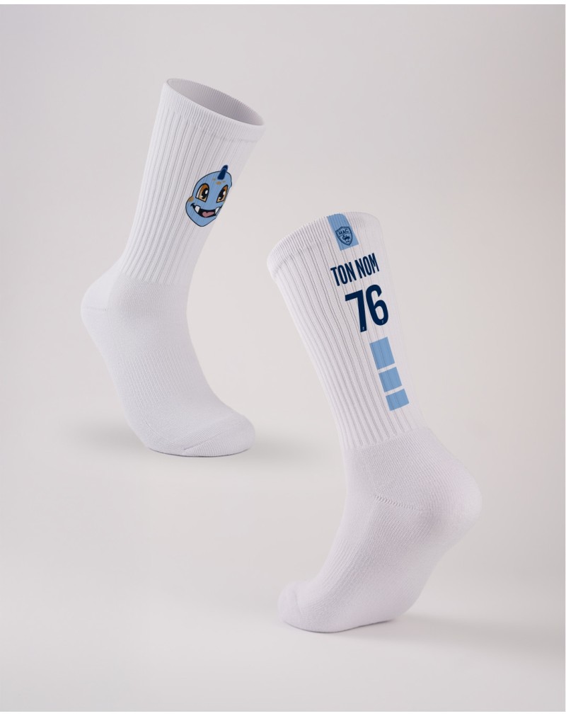 Chaussettes Personnalisables Mascotte Saly - Avant - Arrière