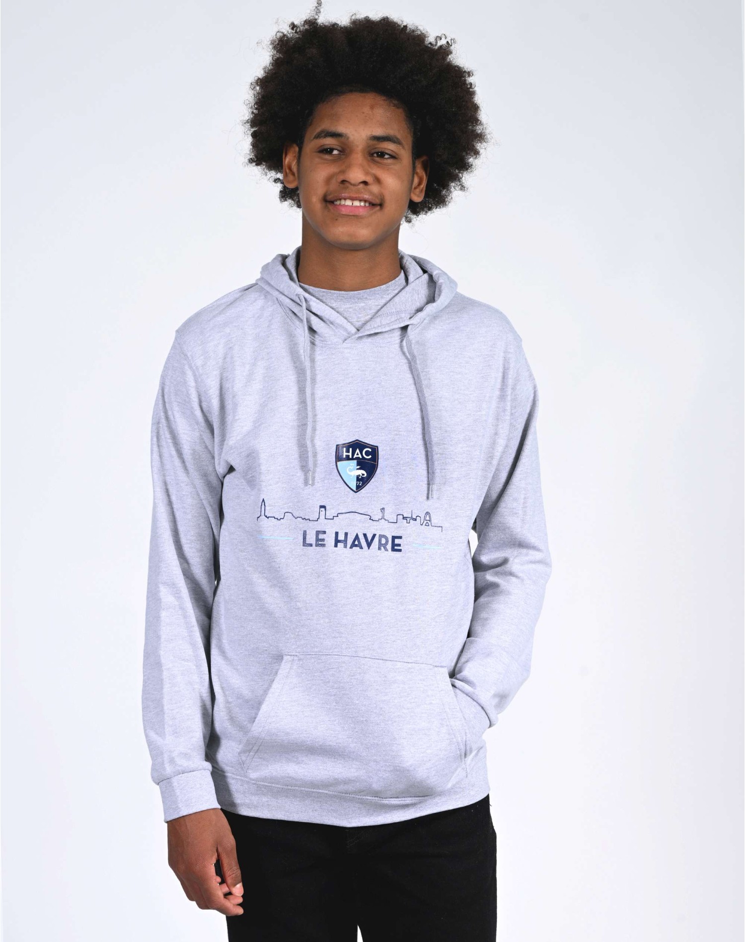 Hoodie Skyline Gris Chiné - Face 2
