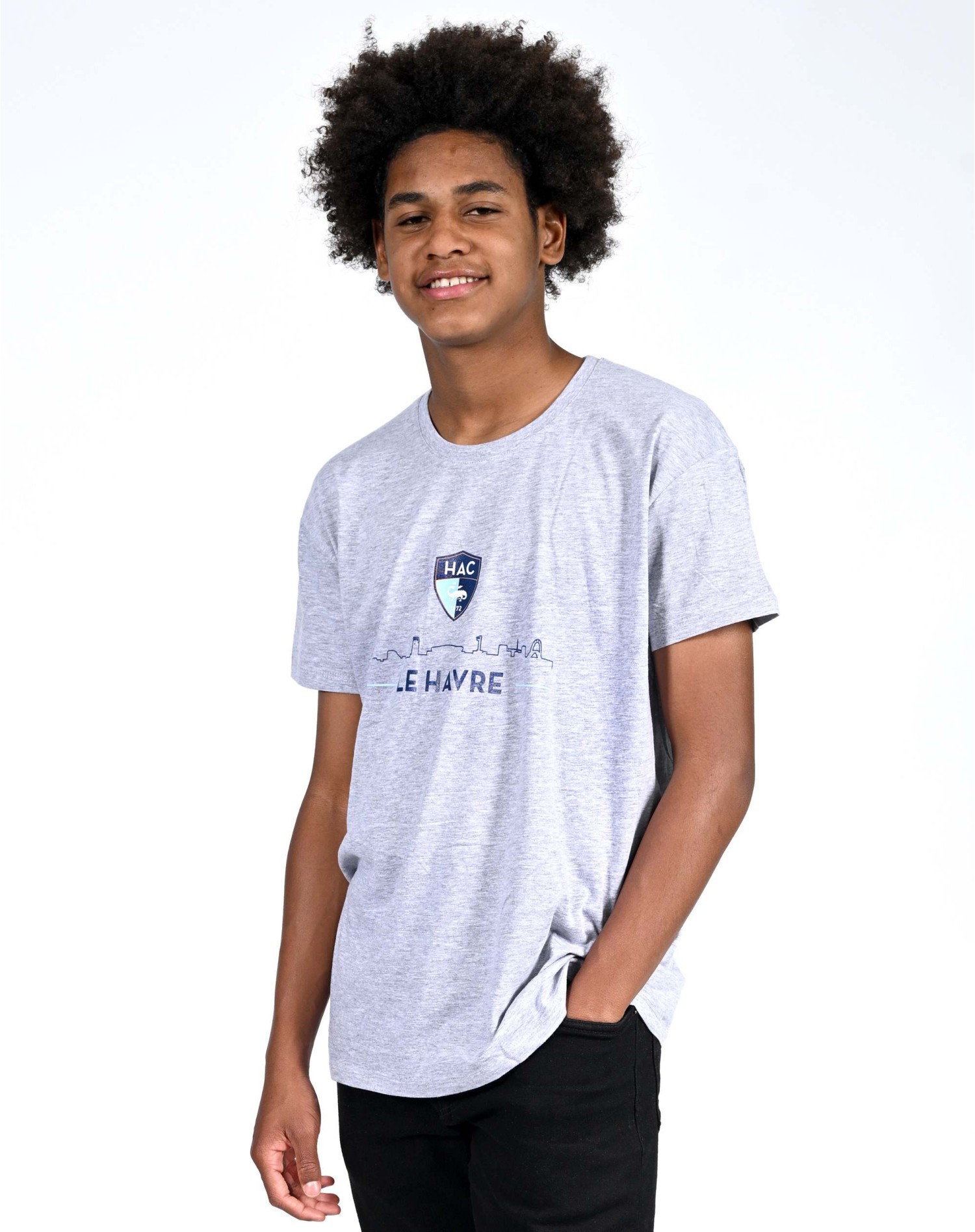 T-shirt Skyline Gris Chiné - Face