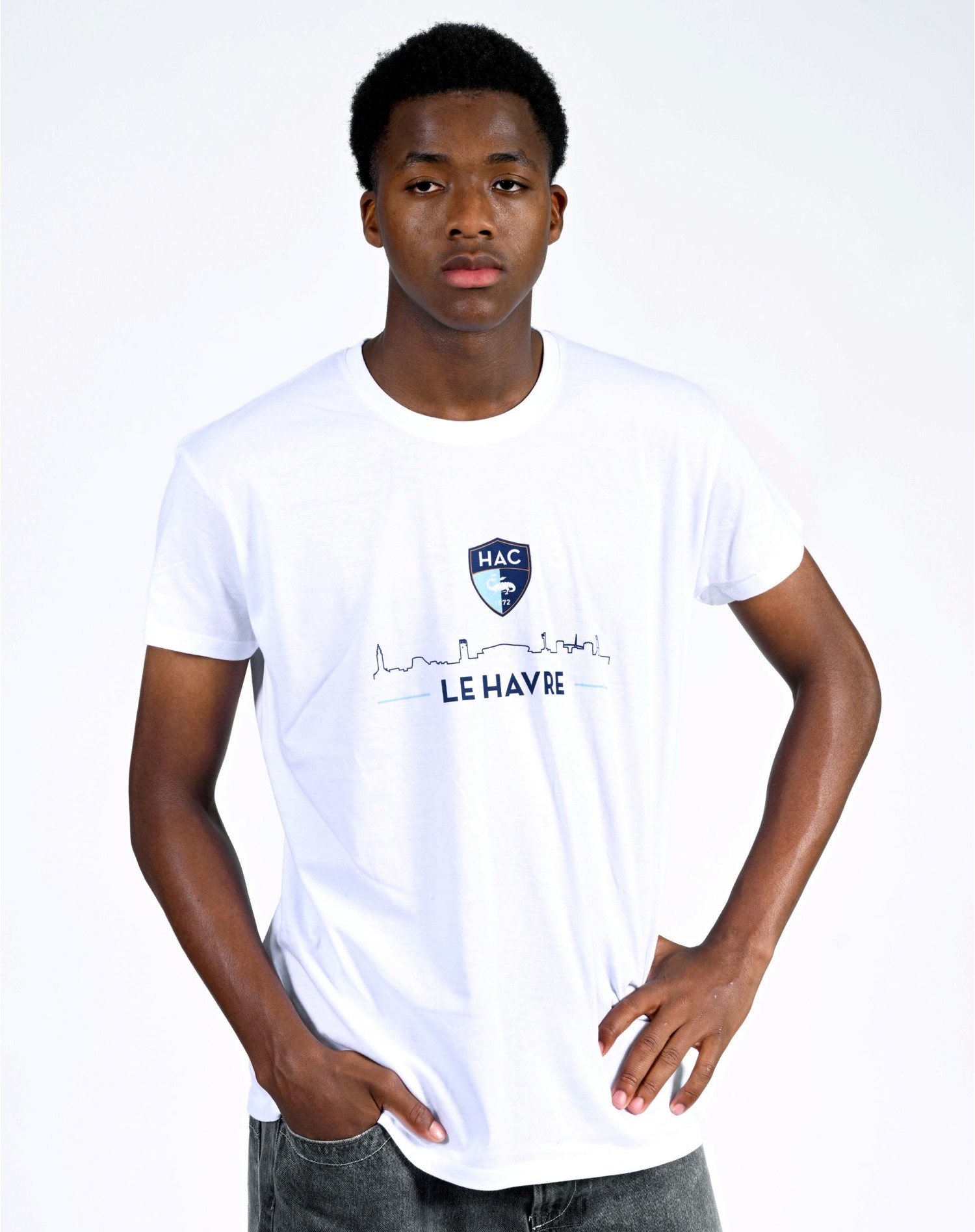 T-shirt Skyline Blanc - Face