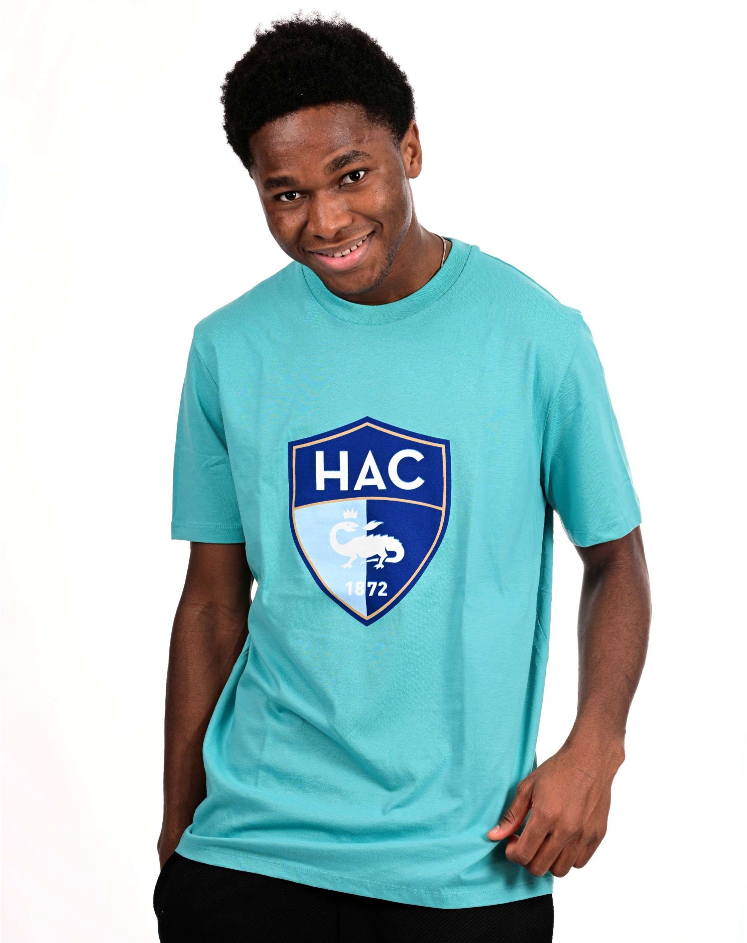 T-shirt HAC Logo Bleu Piscine - attitude