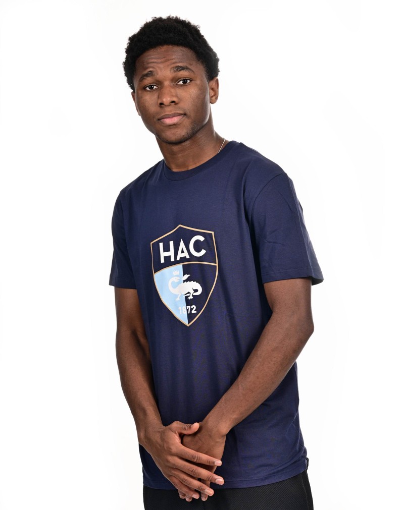 T-shirt HAC Logo Marine - 3/4 face