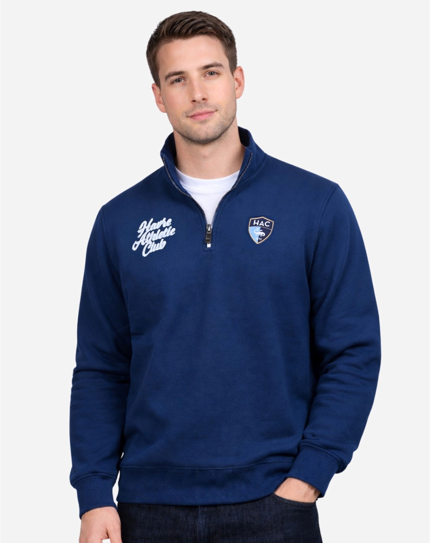 Veste 1/4 Zip Havre Athletic Club - Marine - face