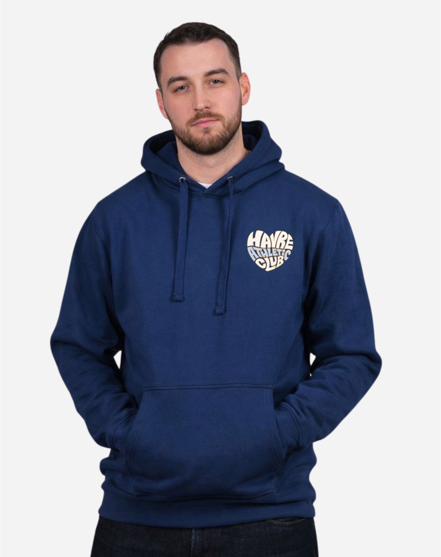 Hoodie Coeur - Marine - face