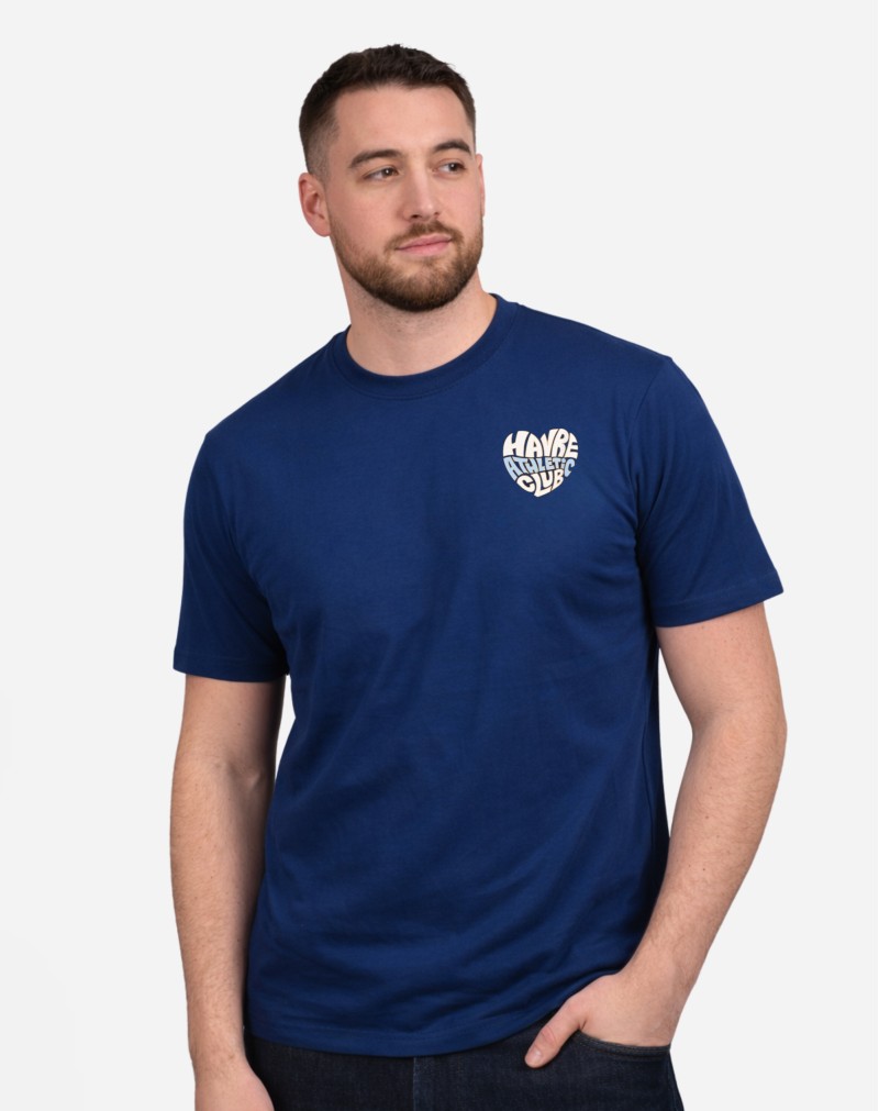 T-shirt Coeur - Marine - face