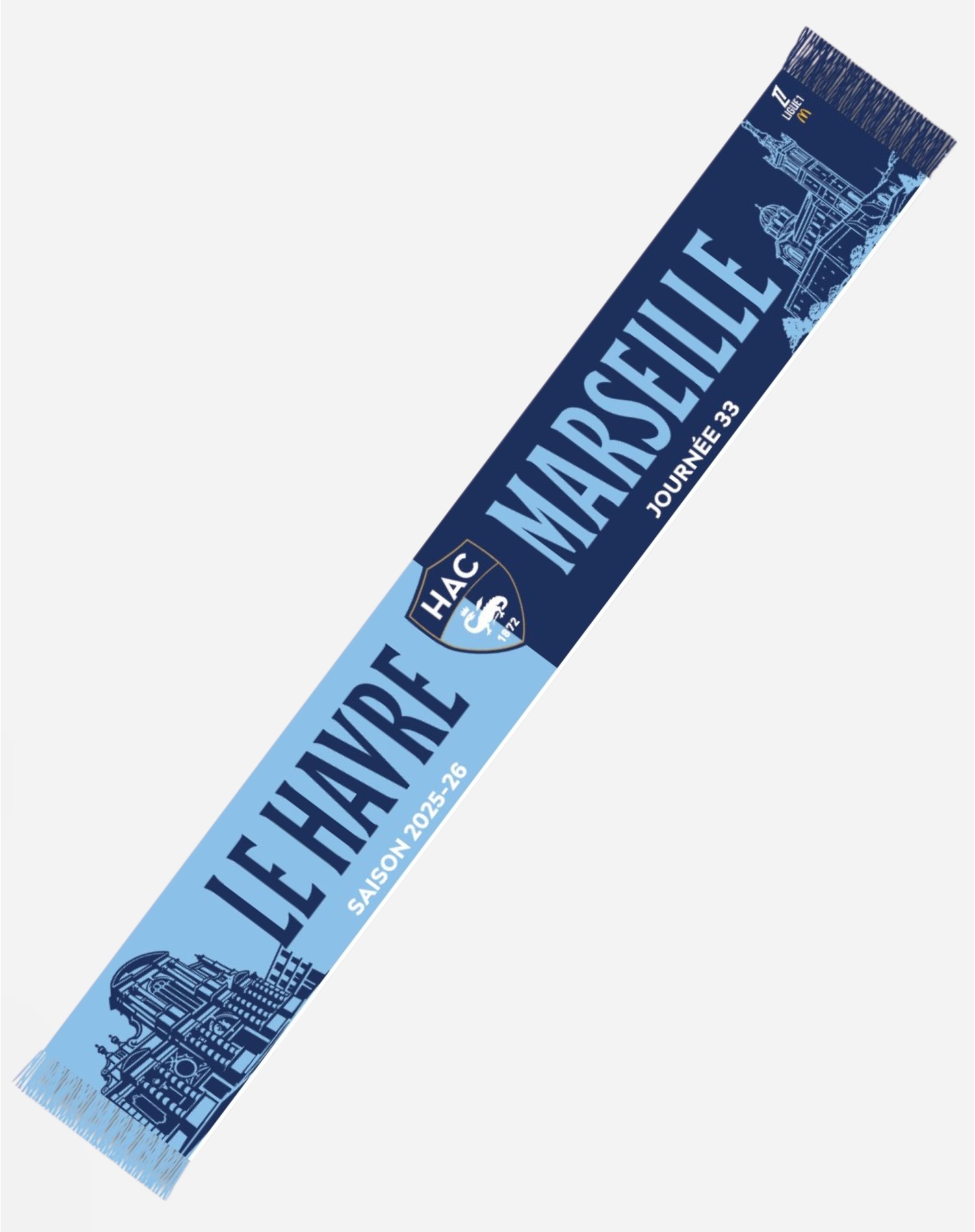 Écharpe Officielle HAC - OM - face