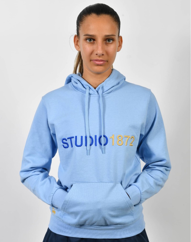 Sweat bleu ciel Studio 1872 - mains dans les poches