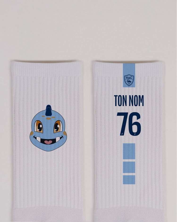 Chaussettes Personnalisables Mascotte Saly - Dos -Face