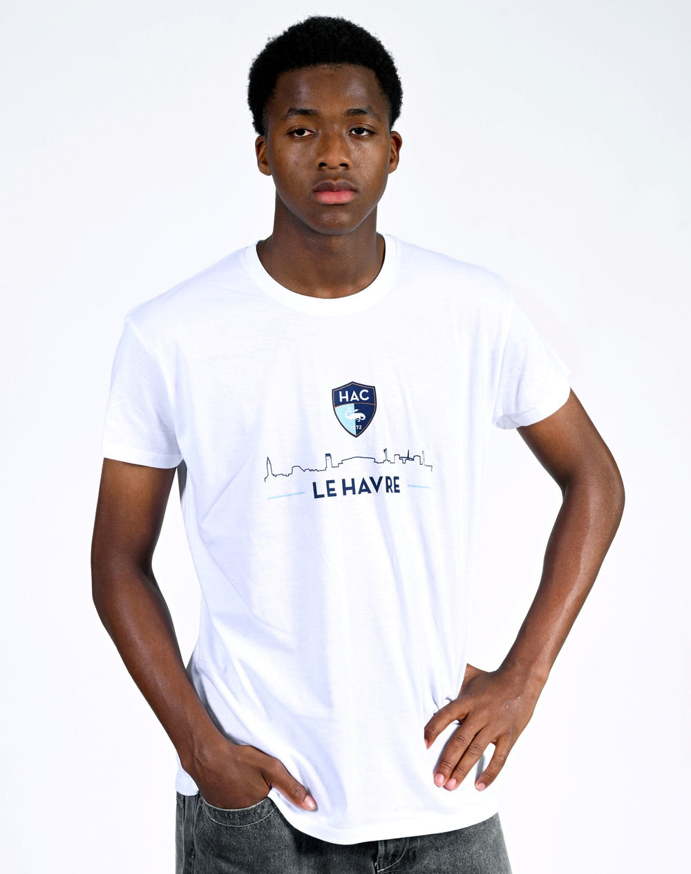T-shirt Skyline Blanc - Face