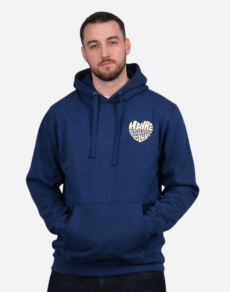 Hoodie Coeur - Marine - face